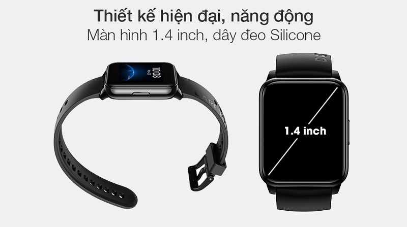 Realme Watch 2 với màn hình rộng 1.4 inch kết hợp công nghệ TFT-LCD và độ phân giải 320 x 320 pixel